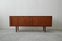Midcentury Danish Teak Tambour Door "President" Credenza by Hans Wegner