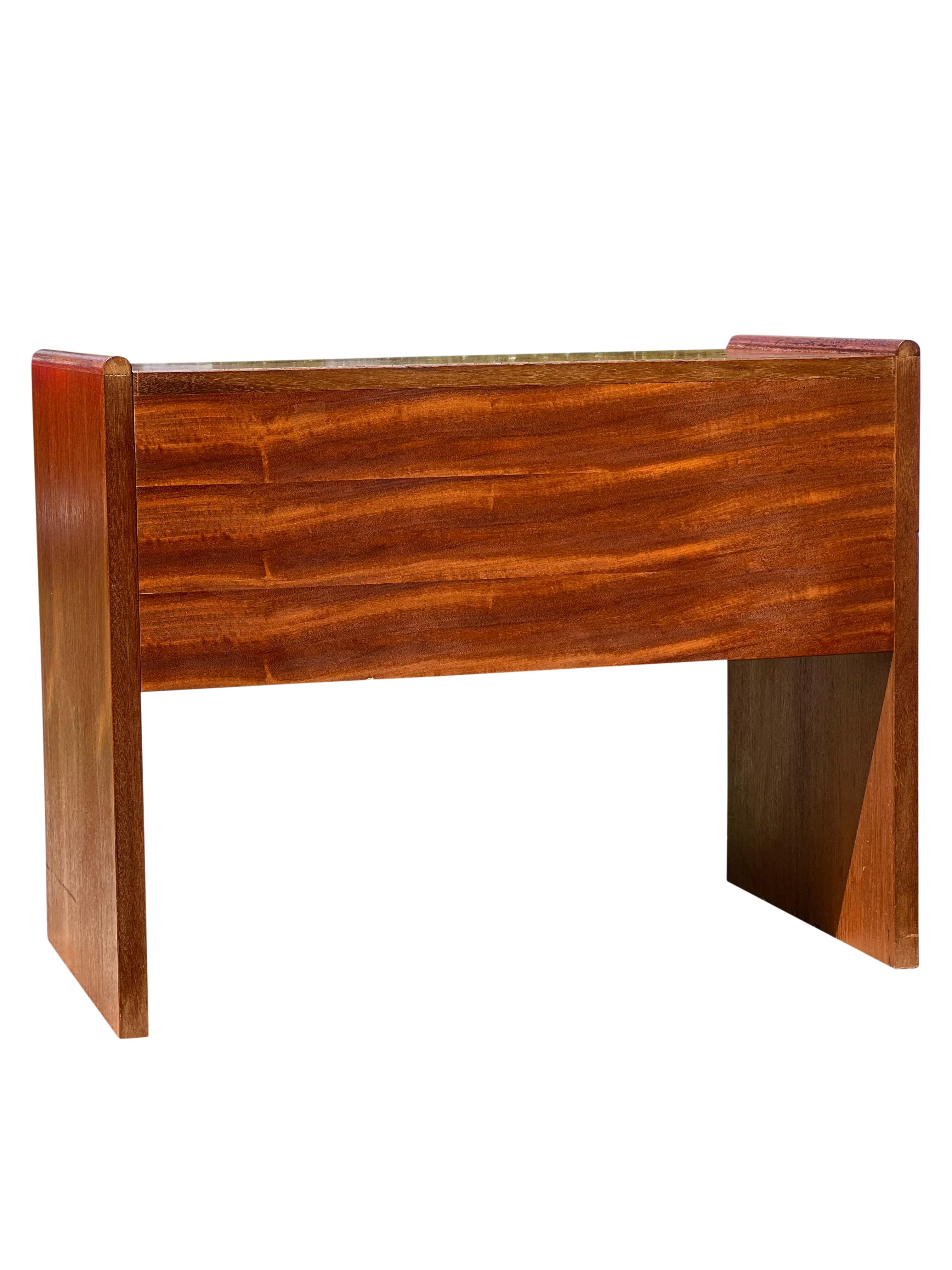 Scandinavian Modern Mid-Century Danish Teak Vanity with Flip Open Top