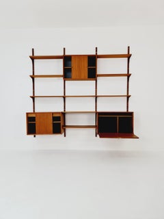 Midcentury Danish Teak Wall Unit 3 cabinets & Record, by Poul Cadovius for Cado