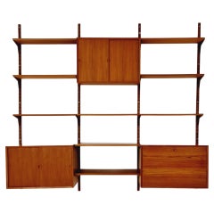 Vintage Midcentury Danish Teak Wall Unit 3 cabinets & Record, by Poul Cadovius for Cado