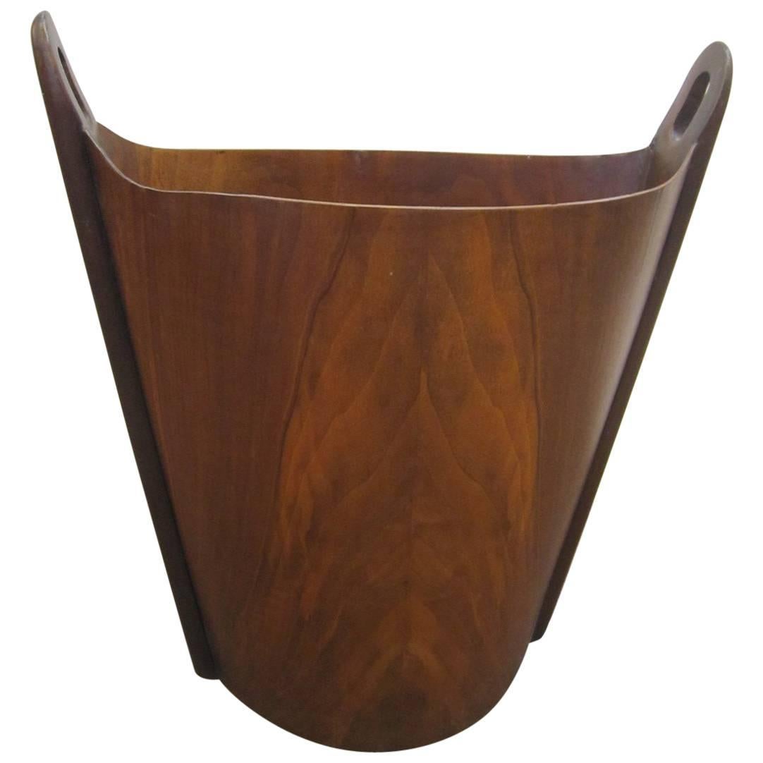 Midcentury Danish Teak Wastebasket /Trash Bin by P.S. Heggen
