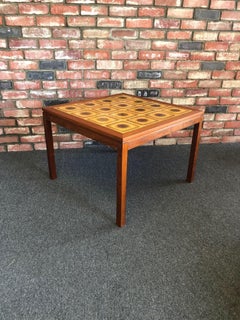 Midcentury Danish Tile and Teak Side Table