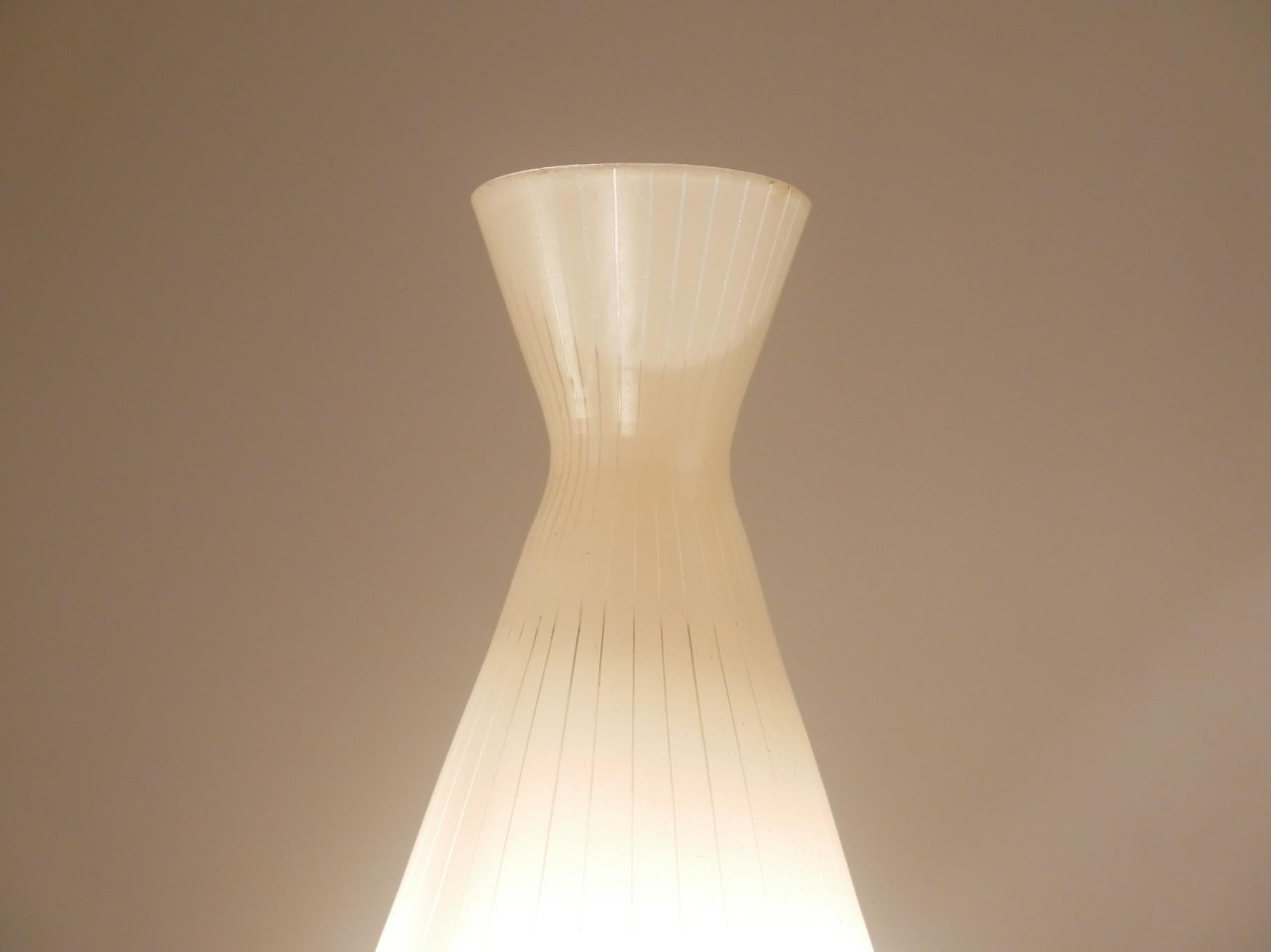 Mid-20th Century Midcentury Danish Triple Milk Glass and Teak Wood Pendant Lamp by Fog & Morup For Sale