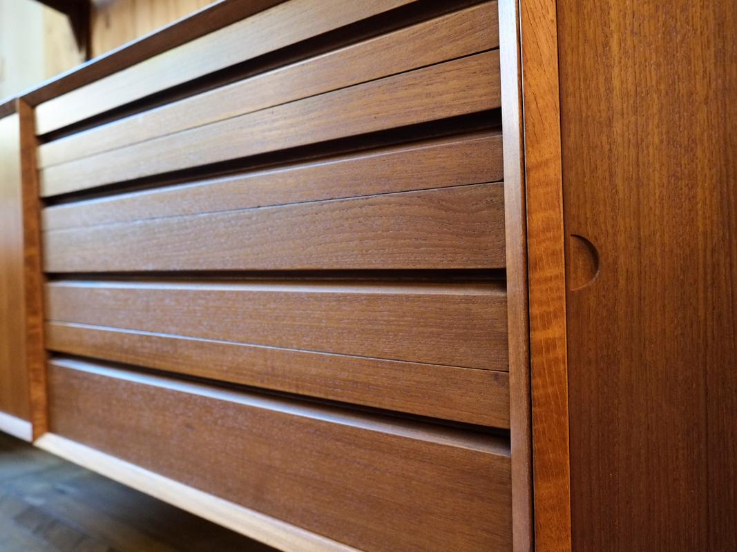 20th Century Midcentury Danish wall system in teak CADO by Poul Cadovius