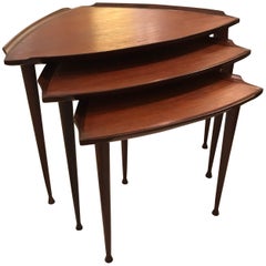 Midcentury Danish Walnut Nesting Tables
