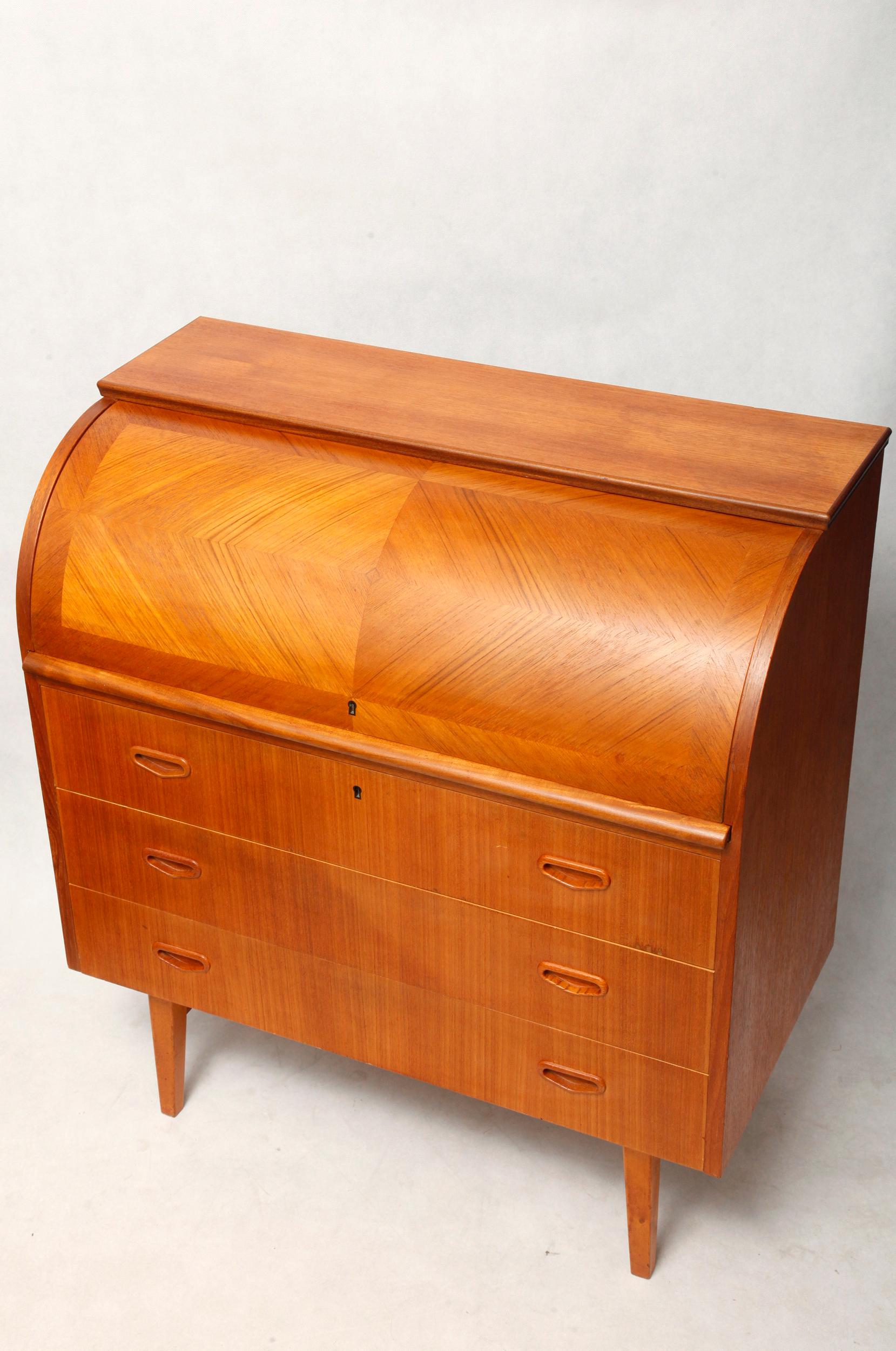 Mid-20th Century Midcentury Danish Writing or Secretary Desk, Teak, 1960s For Sale