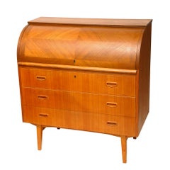 Midcentury Danish Writing or Secretary Desk, Teak, 1960s