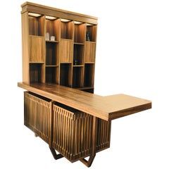 Midcentury Dario Zoureff Australian Walnut Bar Unit