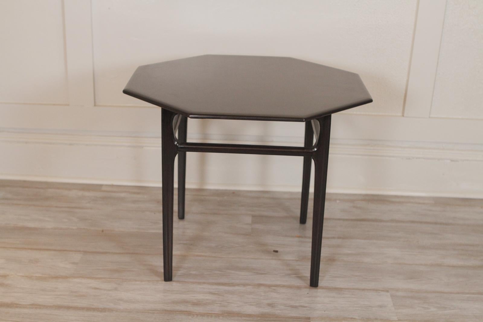 Mid-Century Dark Walnut Side Table 
Dimensions 28.5”W X 28.5”D X 21”H 