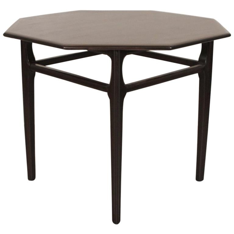 Midcentury Dark Walnut Side Table