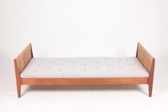 Midcentury Daybed in Teak and Cane, Made in Denmark, 1960s