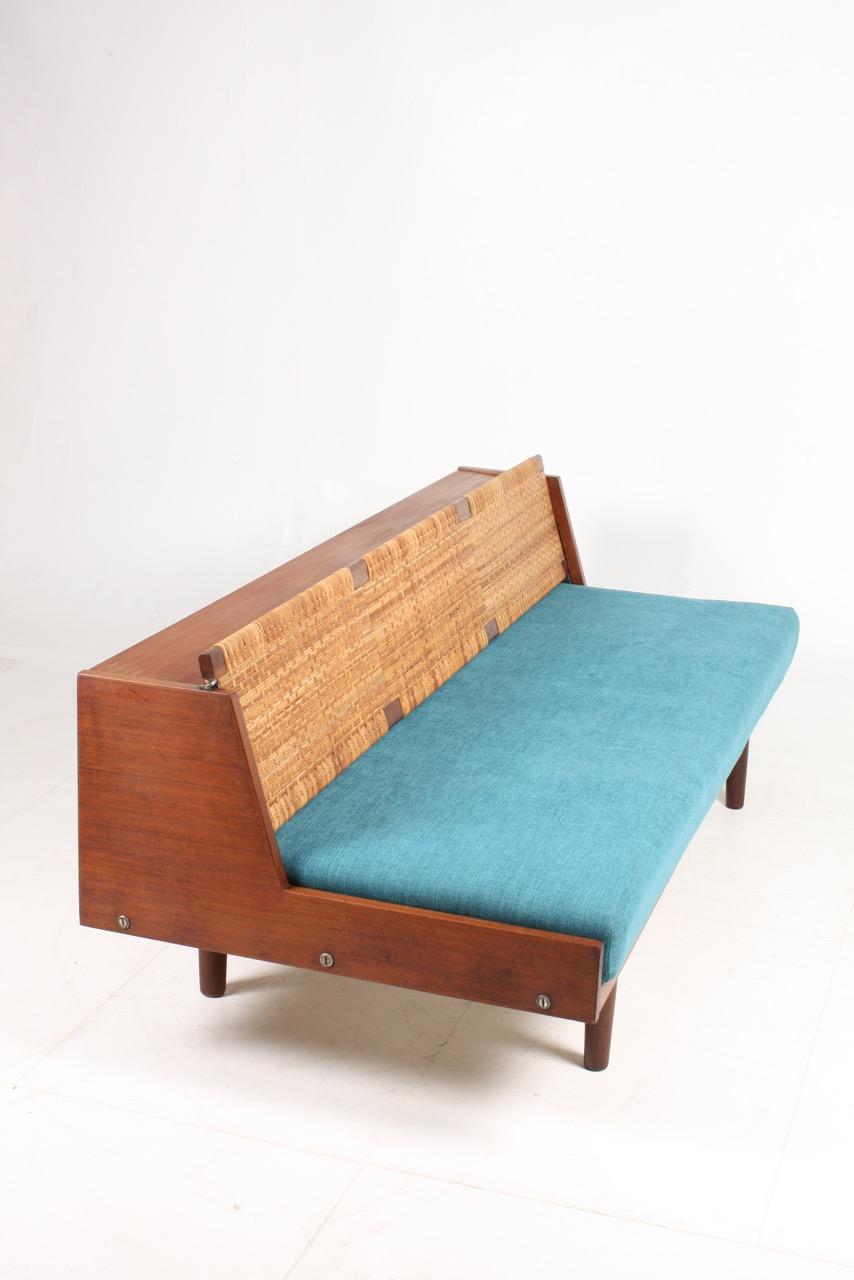 Mid-20th Century Midcentury Daybed in Teak & Cane by Hans J. Wegner, Made in Denmark