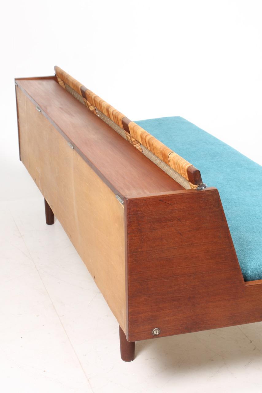 Midcentury Daybed in Teak & Cane by Hans J. Wegner, Made in Denmark 1