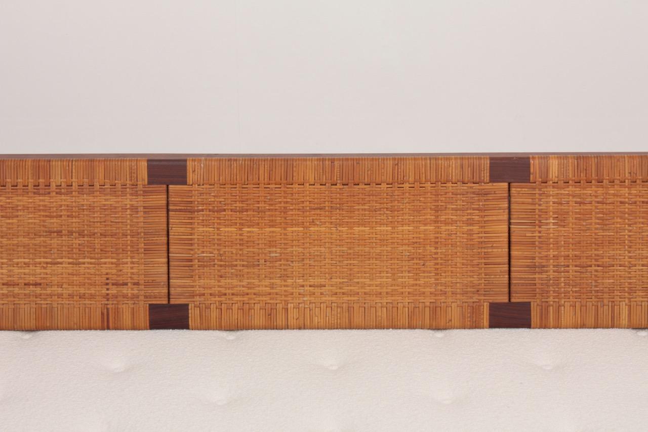 Danish Midcentury Daybed in Teak and Cane by Hans J. Wegner, Made in Denmark