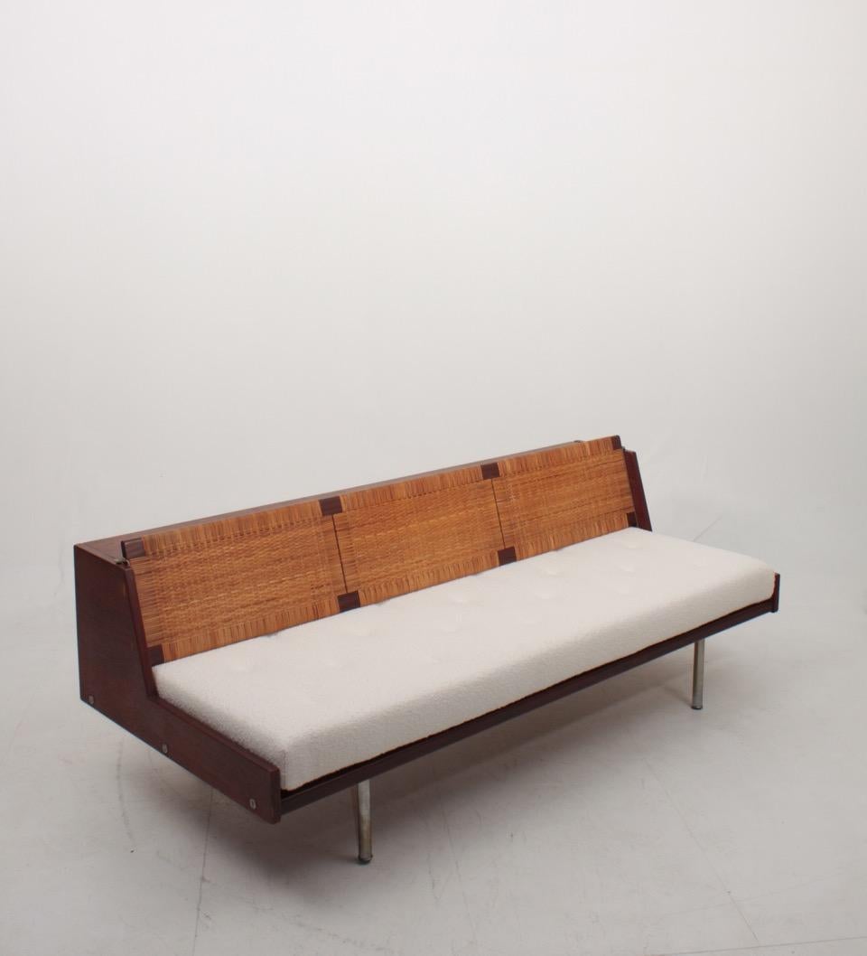 Mid-20th Century Midcentury Daybed in Teak and Cane by Hans J. Wegner, Made in Denmark