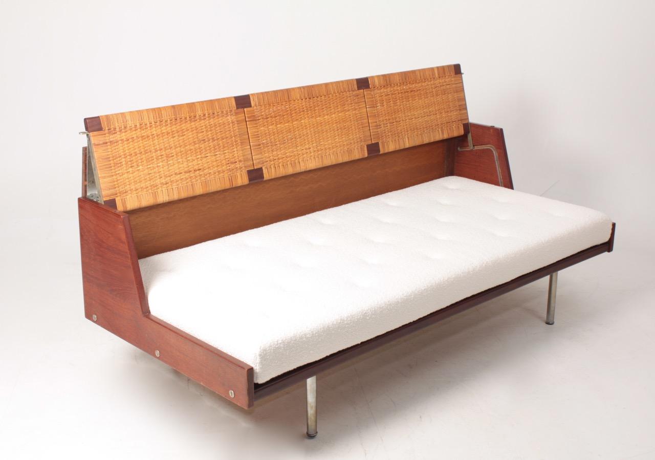 Midcentury Daybed in Teak and Cane by Hans J. Wegner, Made in Denmark 2