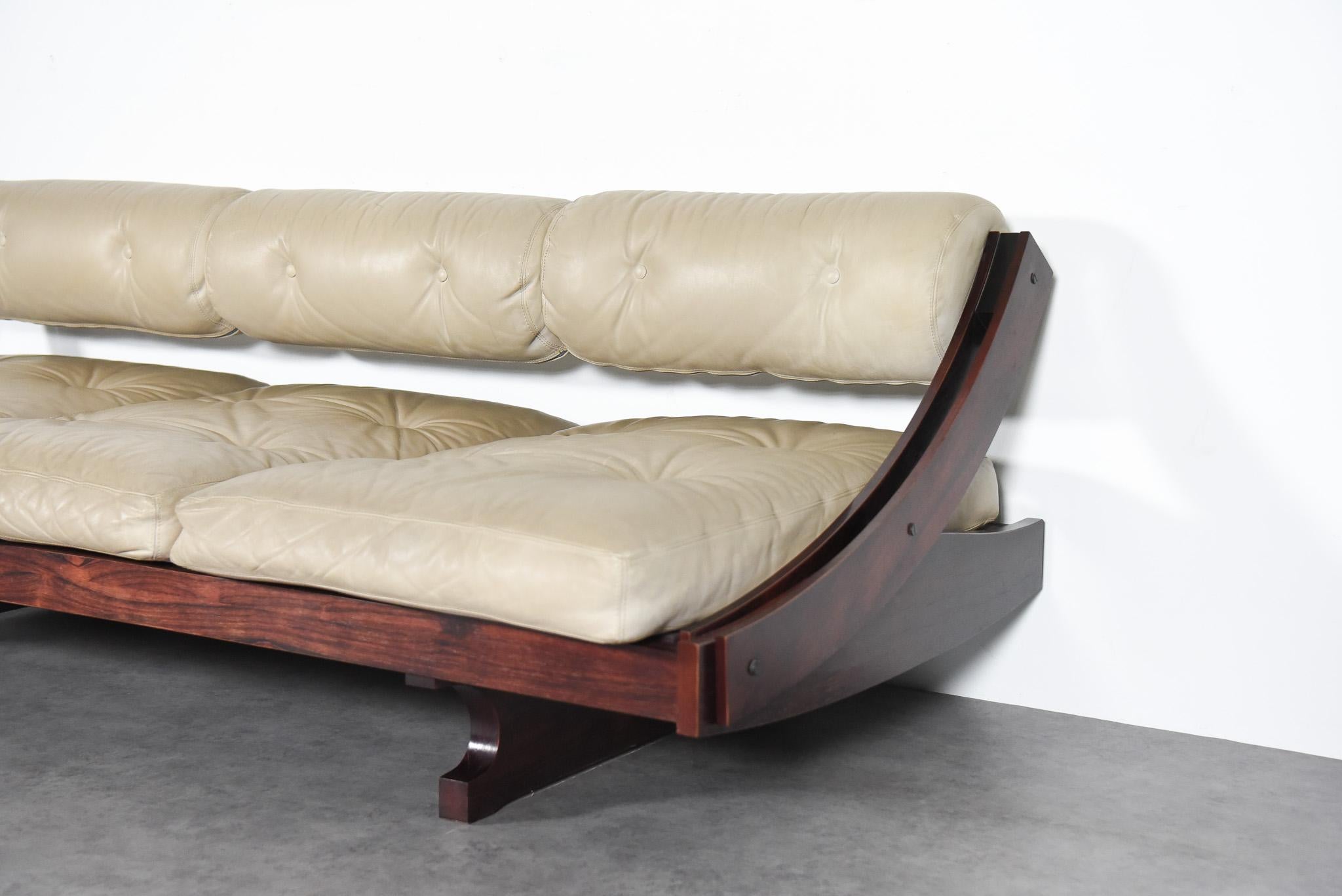 Leather Midcentury Daybed / Sofa GS 195 by Gianni Sognia for Sormani