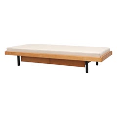 Mid-century Daybed with Bone Upholstered Mattress
