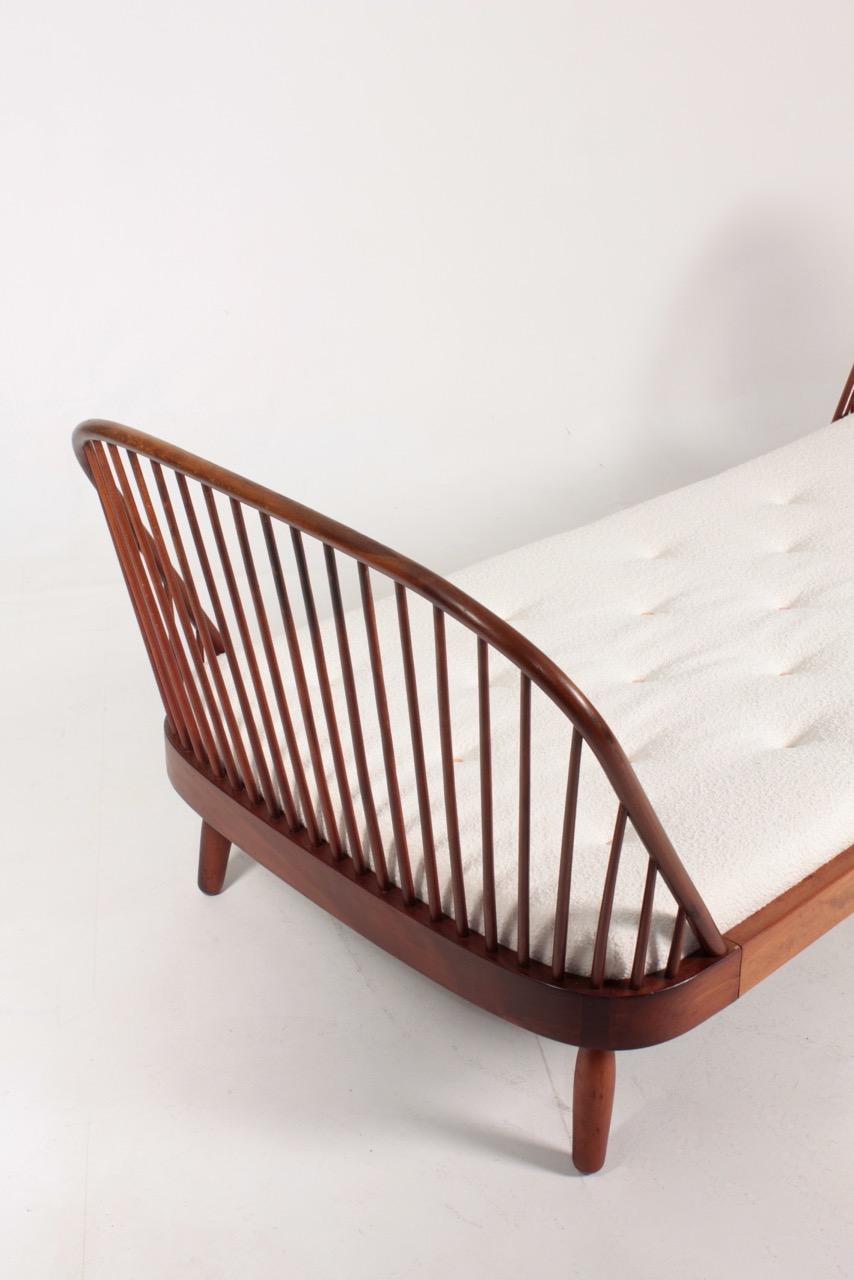 Danish Midcentury Daybed with Boucle Mattress Designed by Frode Holm, 1940s