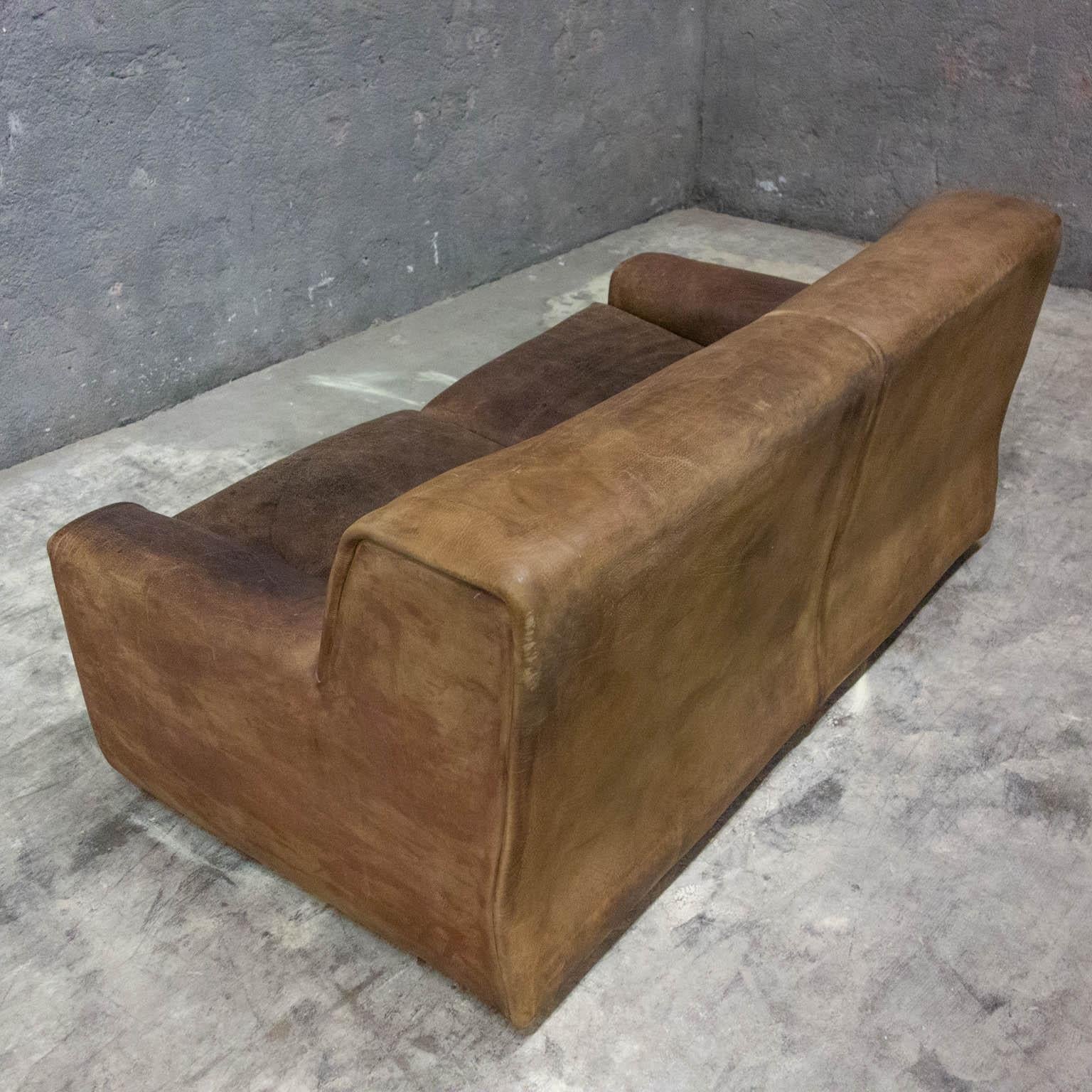 Midcentury De Sede Exclusiv Model DS42 Sofa, Brown Leather, Switzerland, 1970s 1