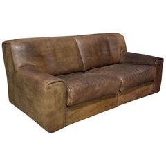 Vintage Midcentury De Sede Exclusiv Model DS42 Sofa, Brown Leather, Switzerland, 1970s