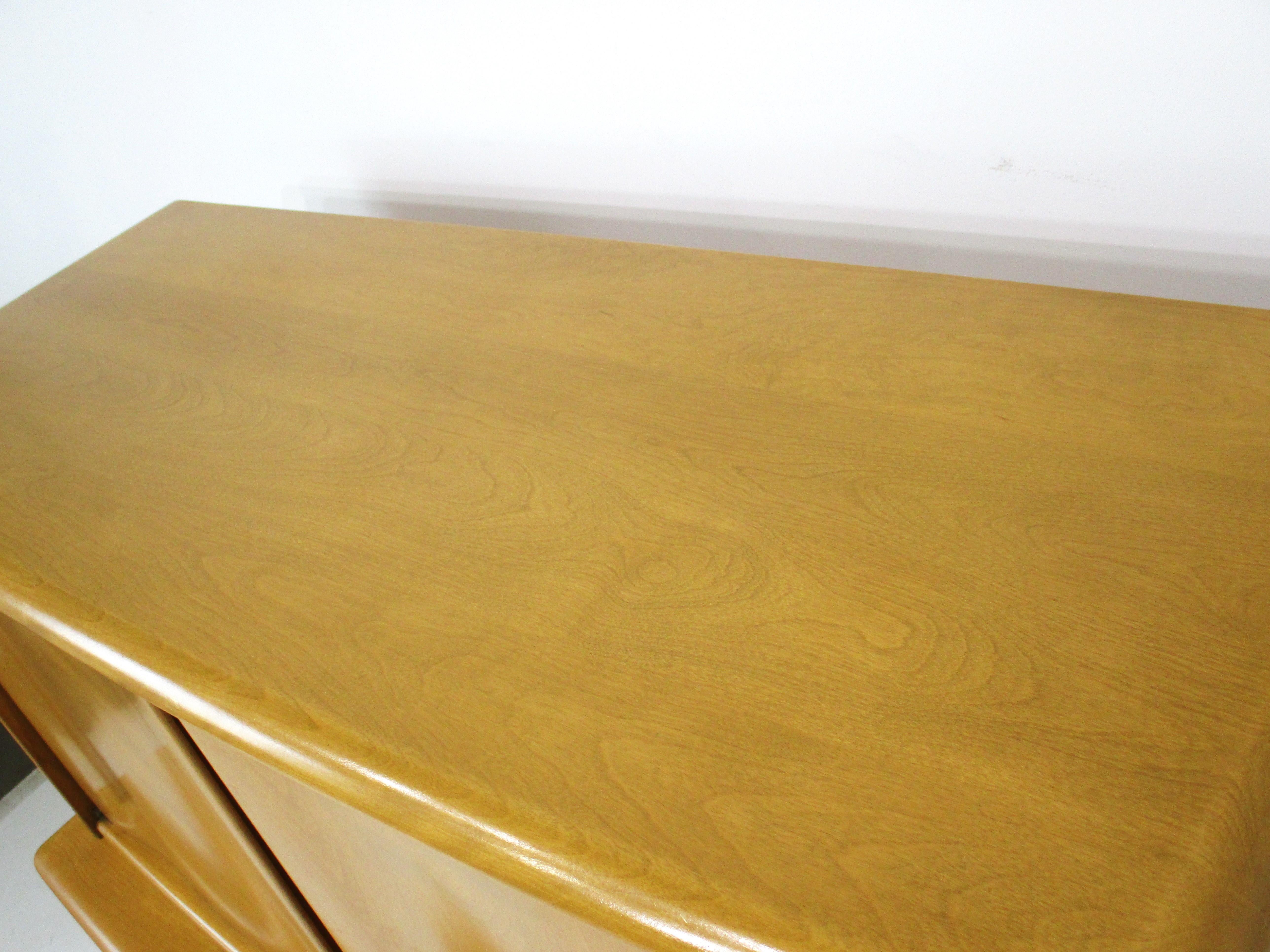 Midcentury Deck Top Sculptura 2 pc. Dresser Chest by Heywood Wakefield 3