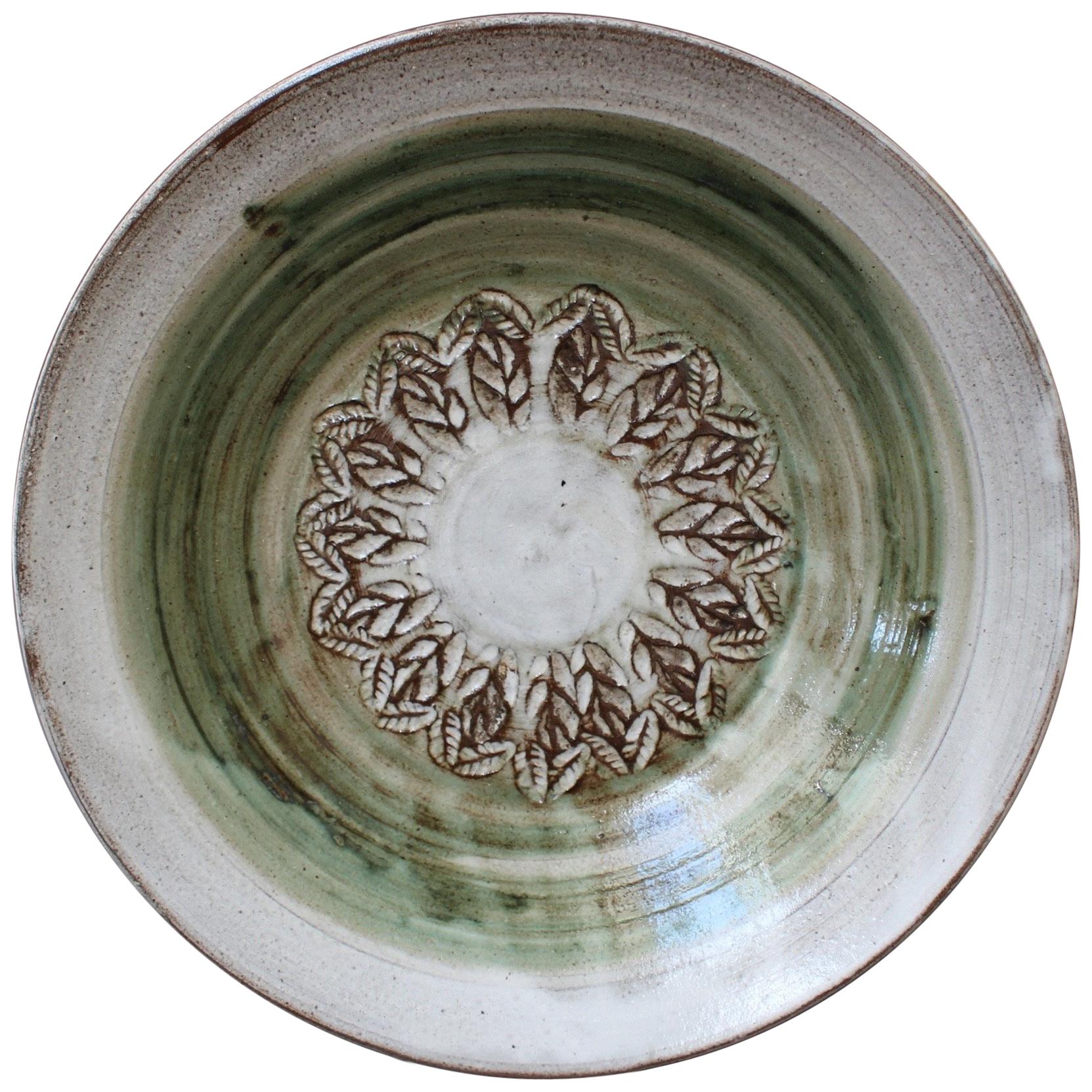 Midcentury Decorative Ceramic Bowl by Albert Thiry, Vallauris, France, c. 1960s