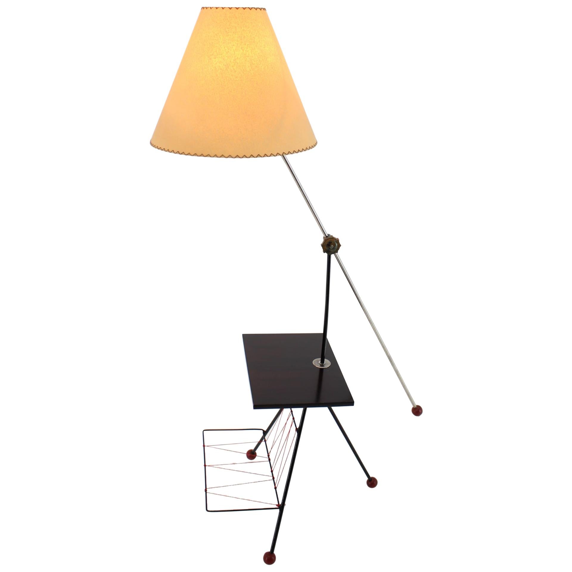 Lampadaire réglable au design mi-siècle moderne, années 1960