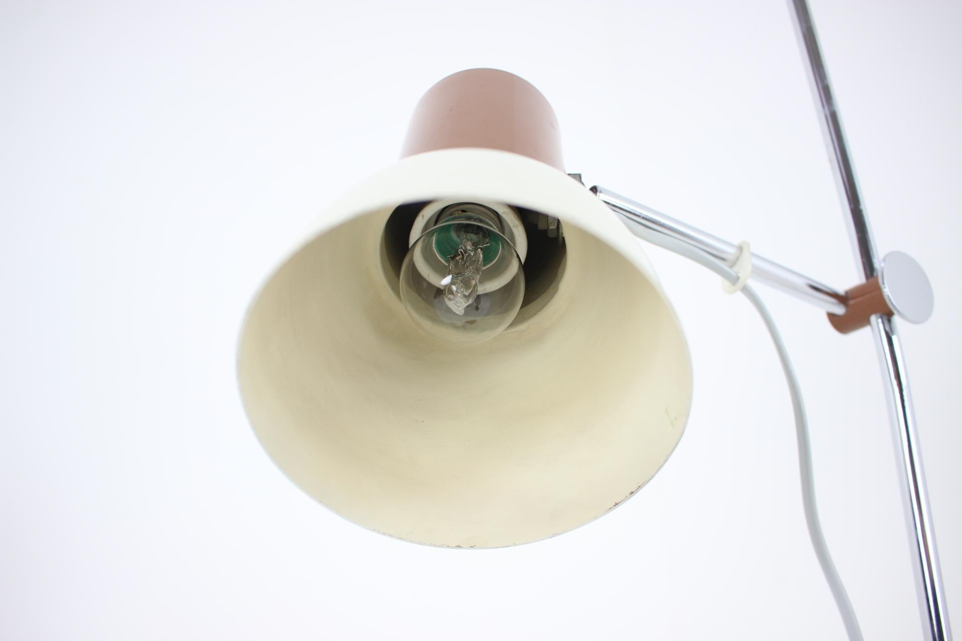Czech Mid-Century Design Adjustable Floor Lamp, 1970s For Sale