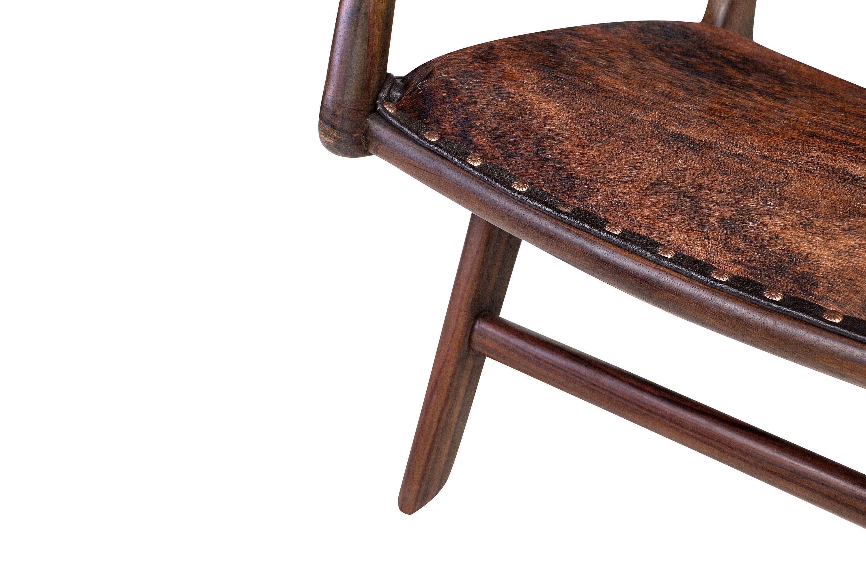 Scandinavian Modern Midcentury Design and Danish Look Teak Wooden and Leather Lounge Armchair