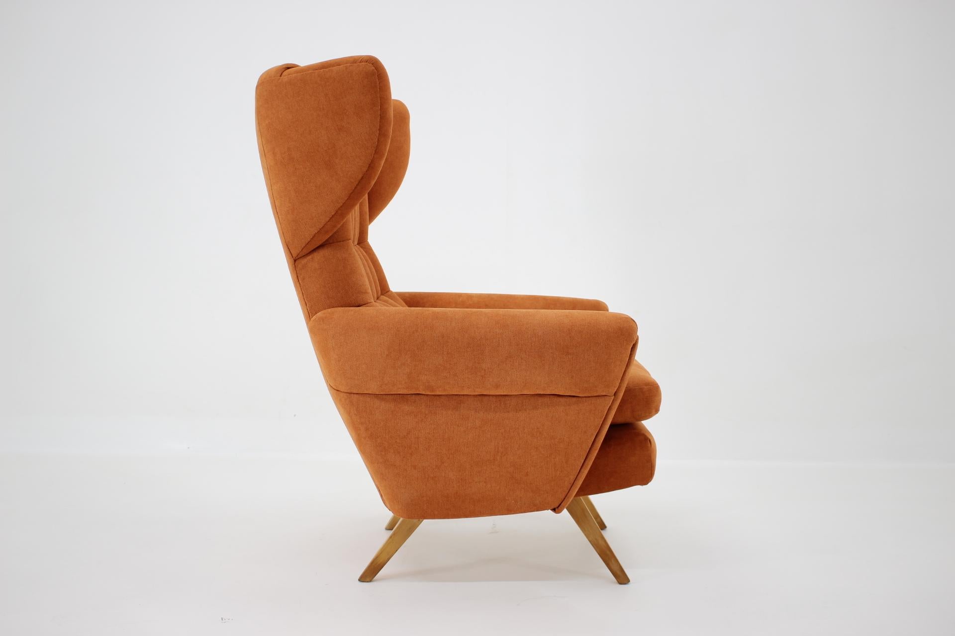 Mid-Century Modern Midcentury Design Armchair / Czechoslovakia 1950s 'Renovated' For Sale