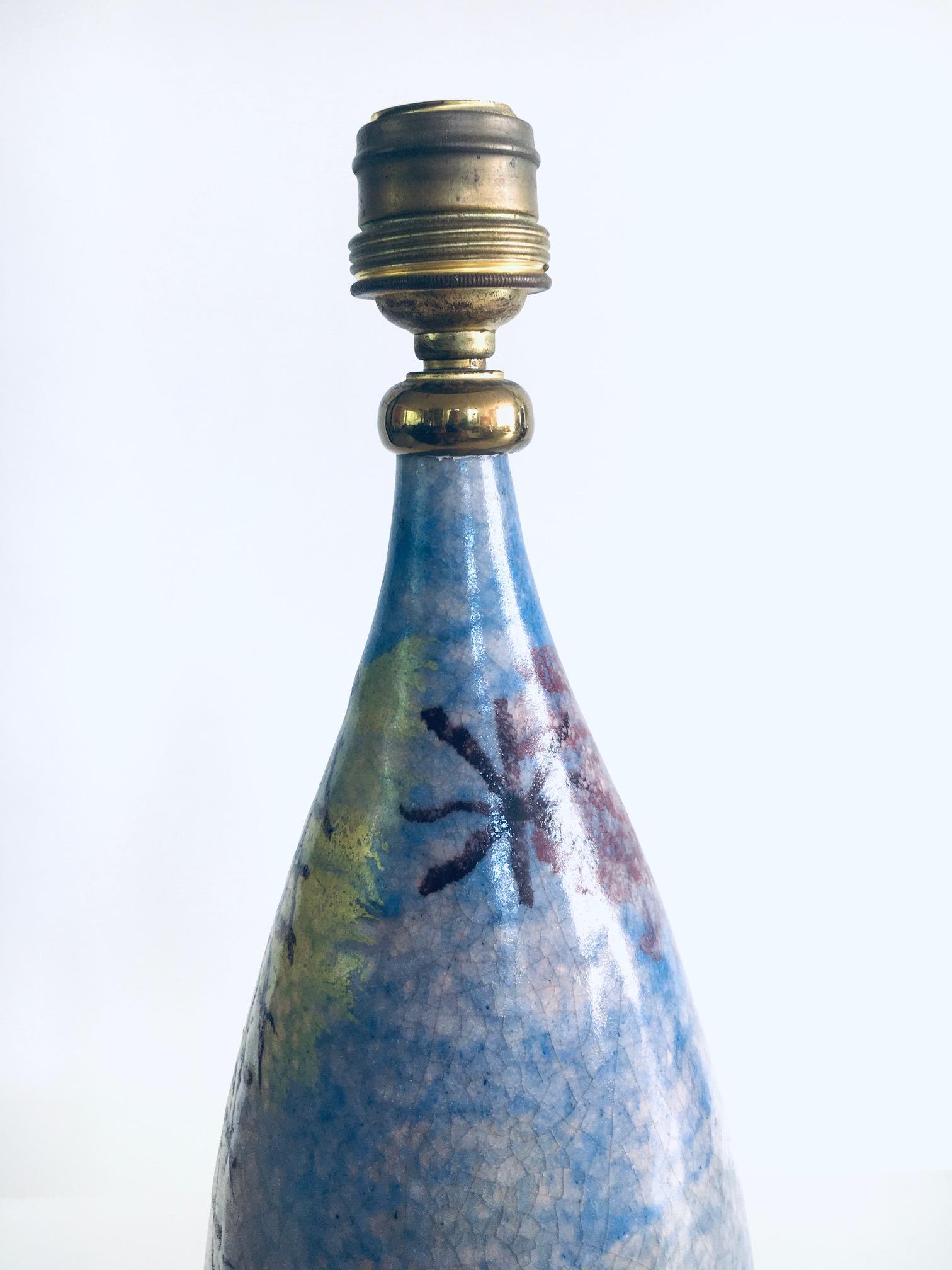 Midcentury Design Art Studio Keramische Tischlampe von CACF Faenza, Italien 1950er Jahre im Angebot 2