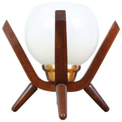 Midcentury Design Bedside Table Lamp Dřevo Humpolec, 1970s