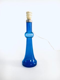Midcentury Design Blue Glass Table Lamp by Nanny Still for Raak, 1960's