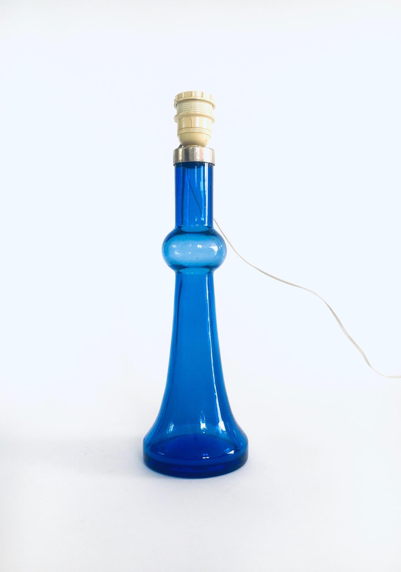 Mid-Century Modern Midcentury Design Blue Glass Table Lamp by Nanny Still for Raak, 1960's For Sale