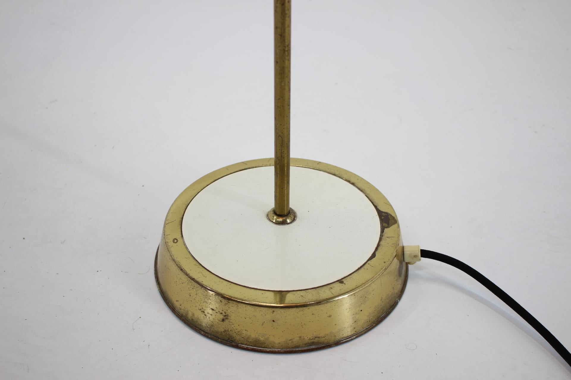 Czech Midcentury Design Brass Floor Lamp, 1960s