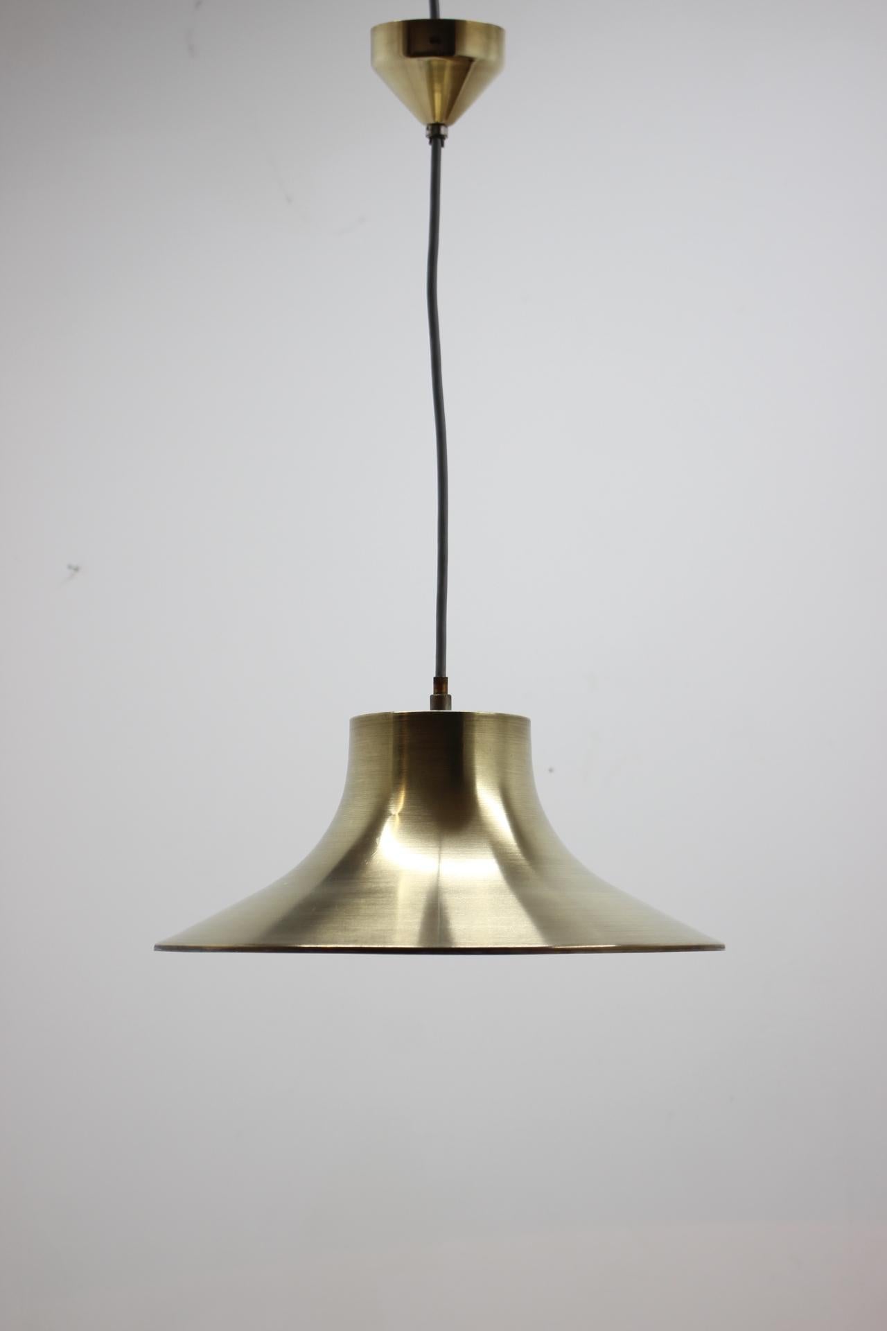 Czech Mid-Century Design Brass Pendant by Napako, 1970s For Sale