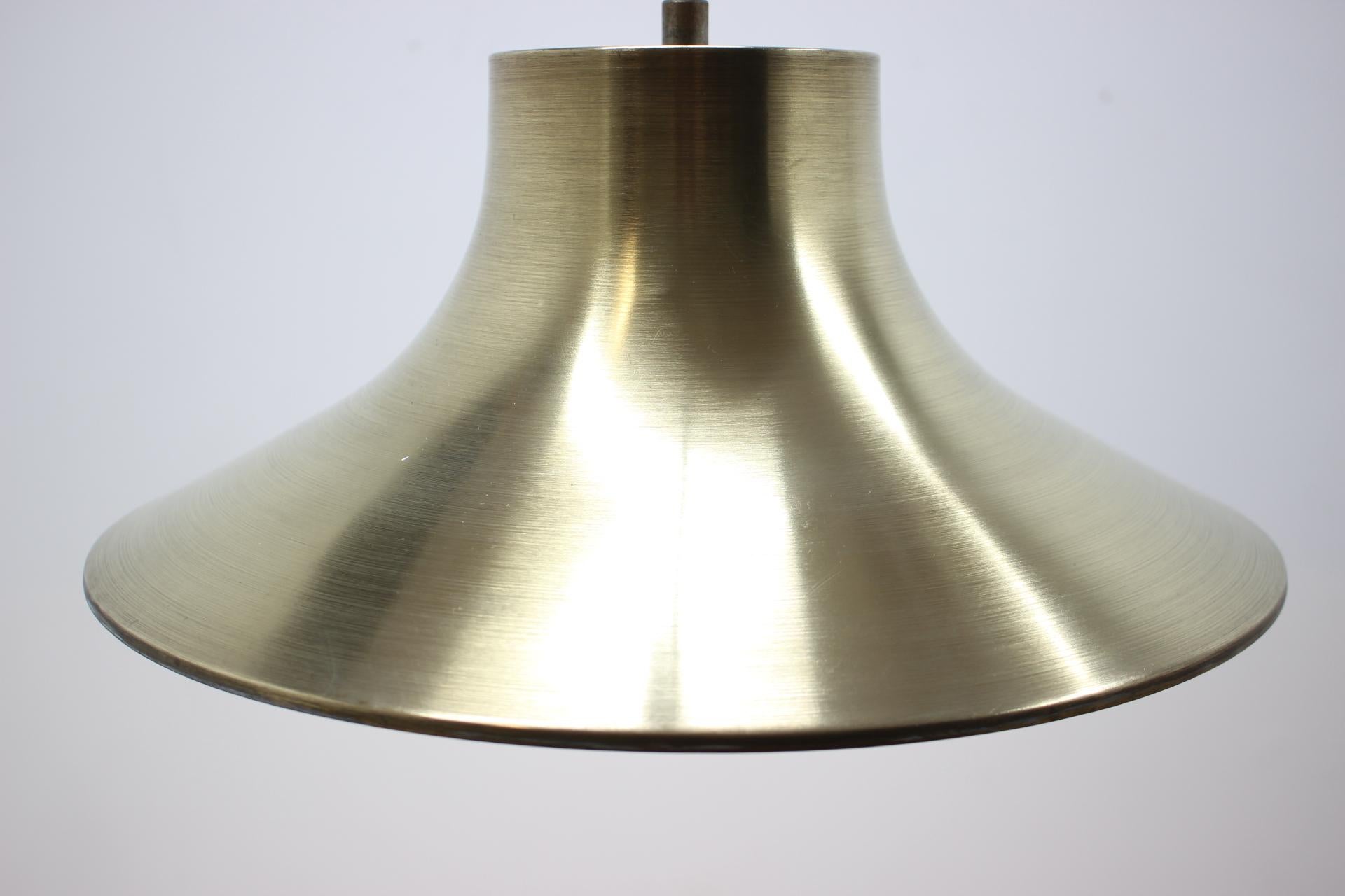 Mid-Century Design Brass Pendant by Napako, 1970s In Good Condition For Sale In Praha, CZ