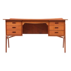 Midcentury Design Desk in Teak by Svend Aage Madsen, 1950s