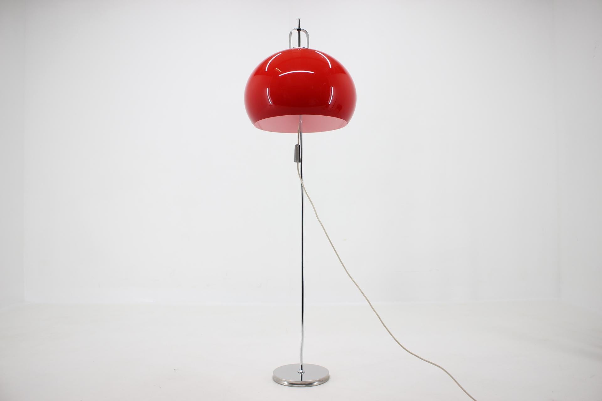 Midcentury Design Floor Lamp Meblo, by Harvey Guzzini, 1970s In Good Condition In Praha, CZ