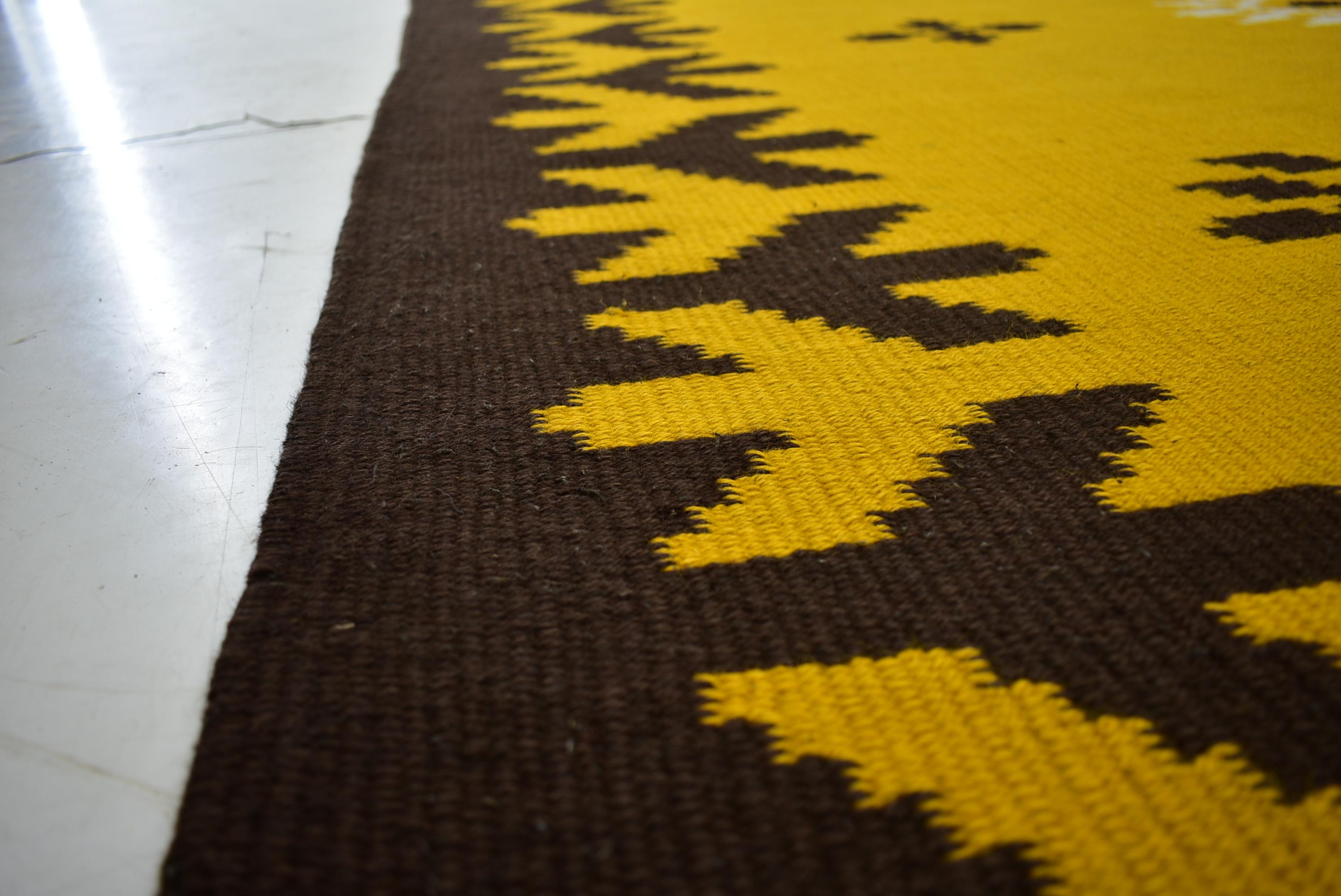 Midcentury Design Geometric Rug / Carpet, 1970s / Czechoslovakia For Sale 9