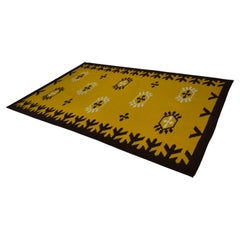 Midcentury Design Geometric Rug / Carpet, 1970s / Czechoslovakia