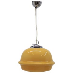 Midcentury Design Glass Pendant, 1980s