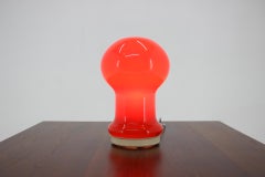 Lampada da tavolo in vetro di design del Medioevo, anni '70