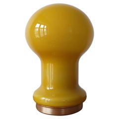 Lampada da tavolo in vetro di design del Medioevo, anni '70