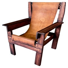 Midcentury Design Handcrafted Beach Sling Lounge Chair, Netherlands 1960's