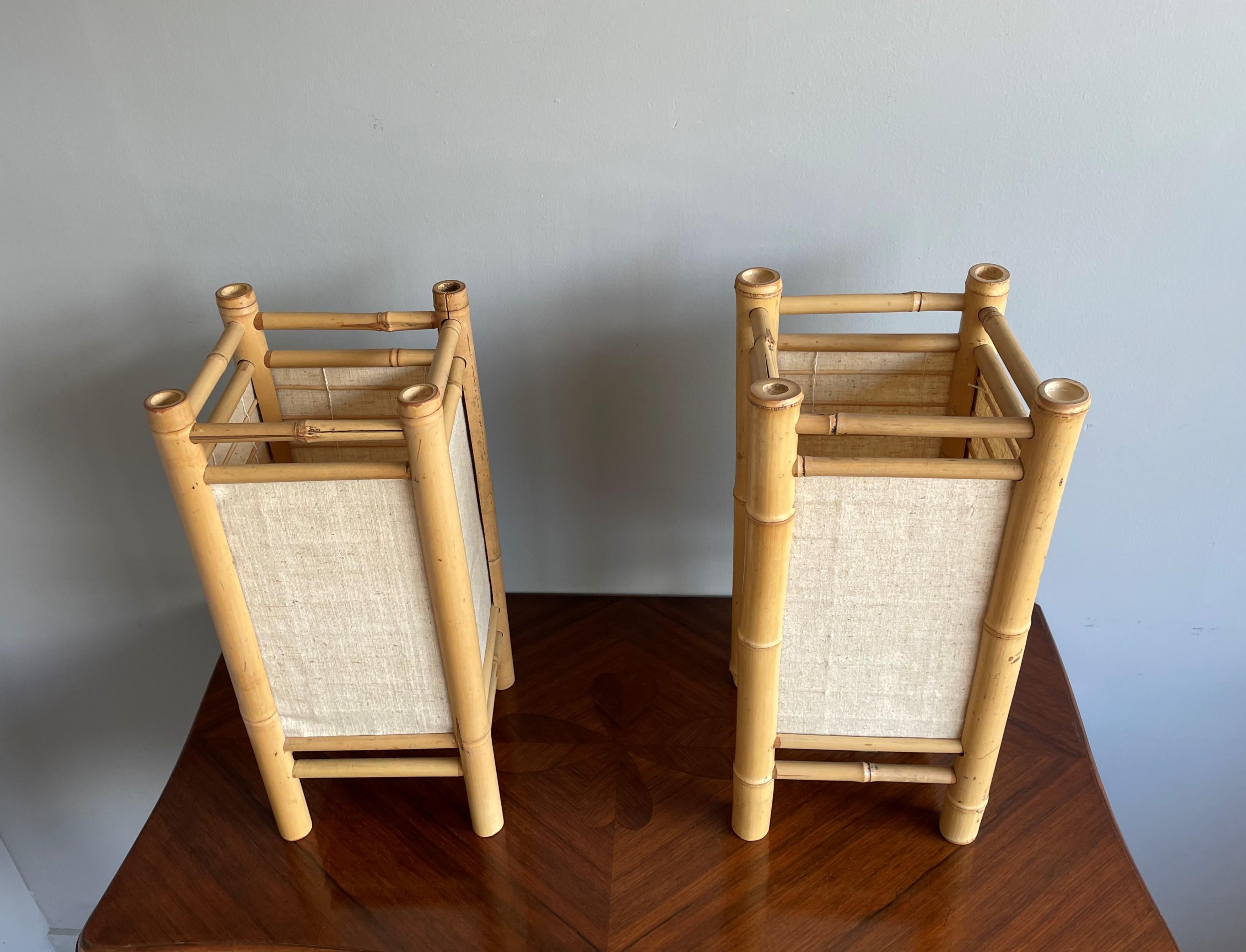 Paire de lampes de table en bambou Design/One Paire de lampes organiques The Moderns en vente 7