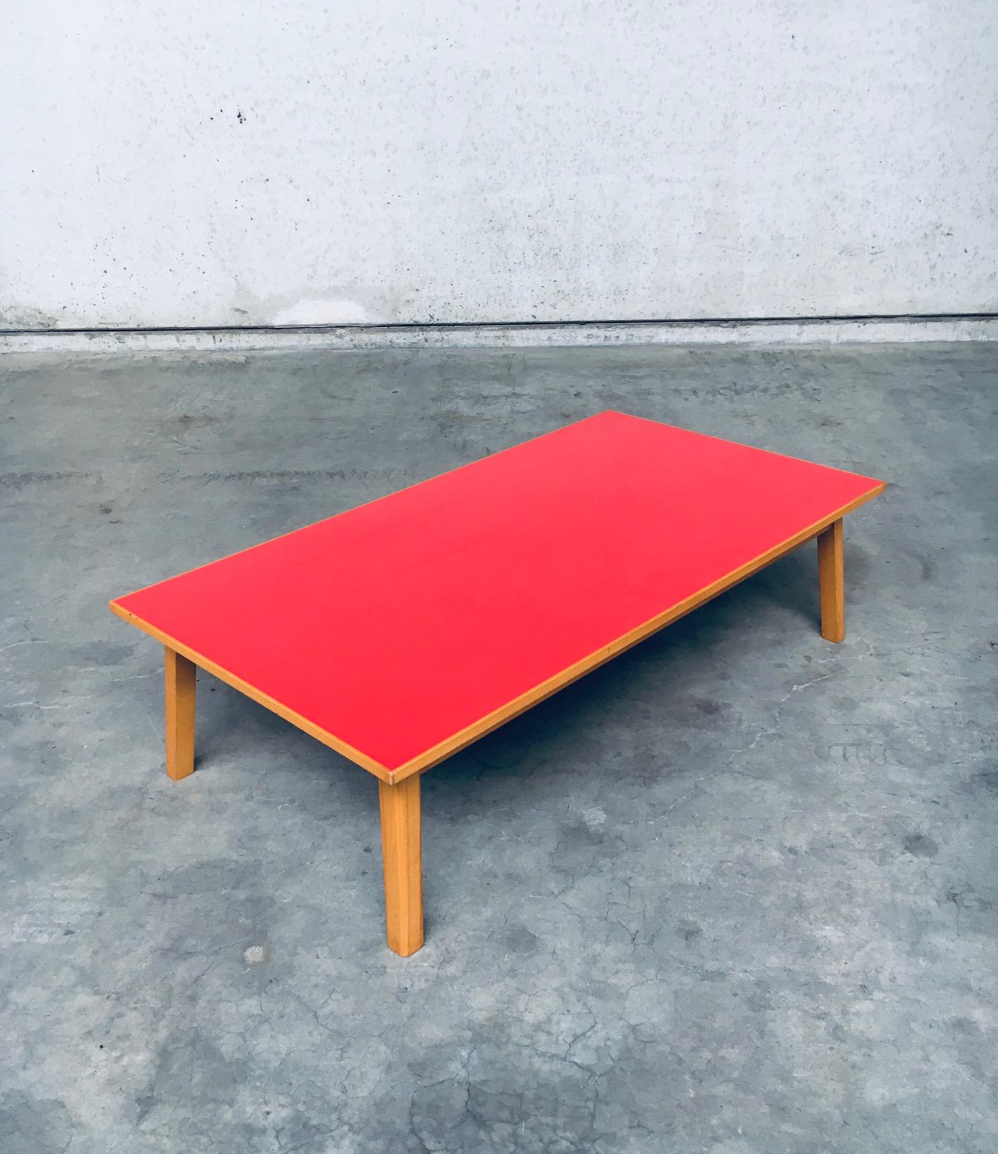 Mid-Century Modern Midcentury Design Red Coffee Table, 1950's Belgium For Sale