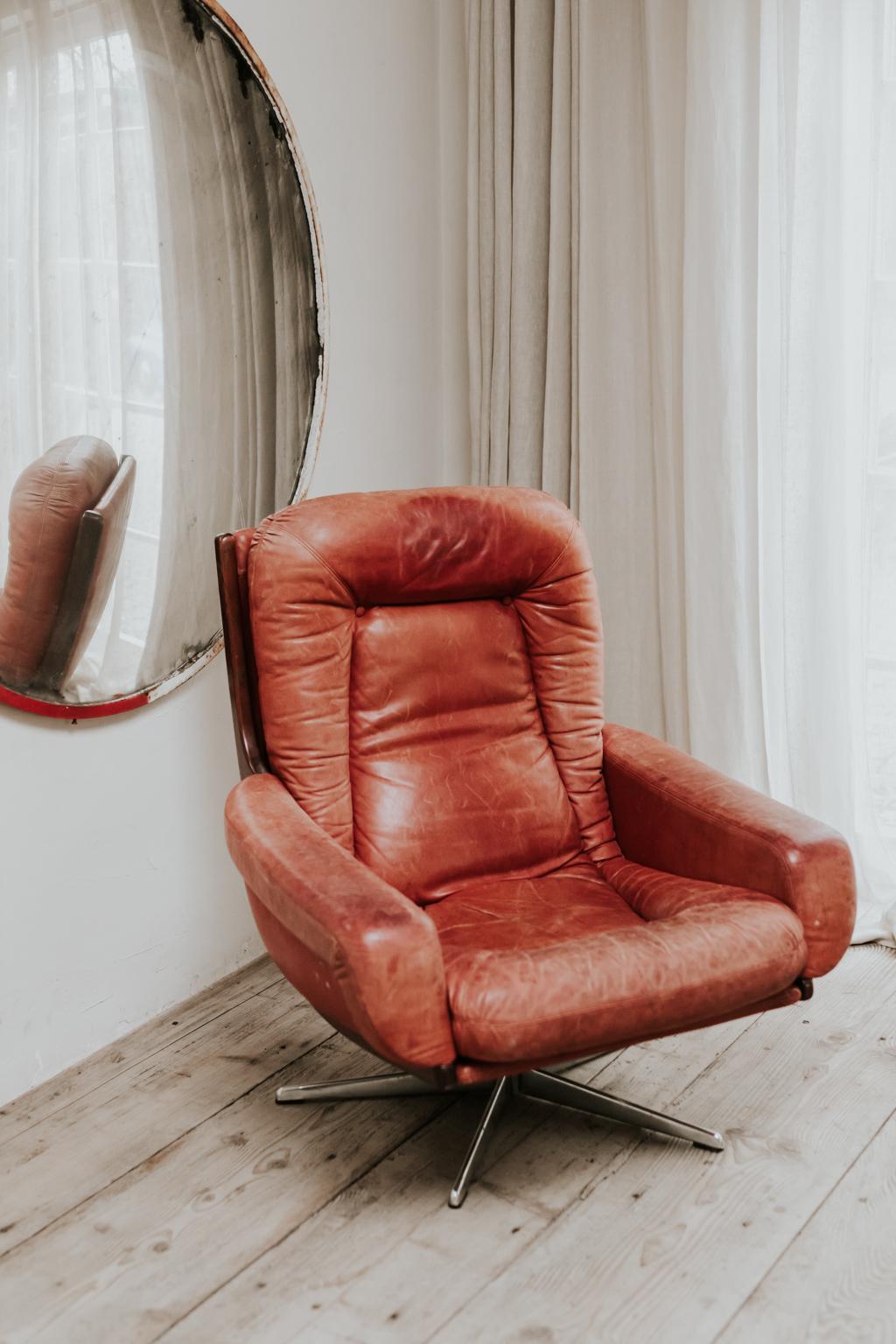 red leather swivel chairs