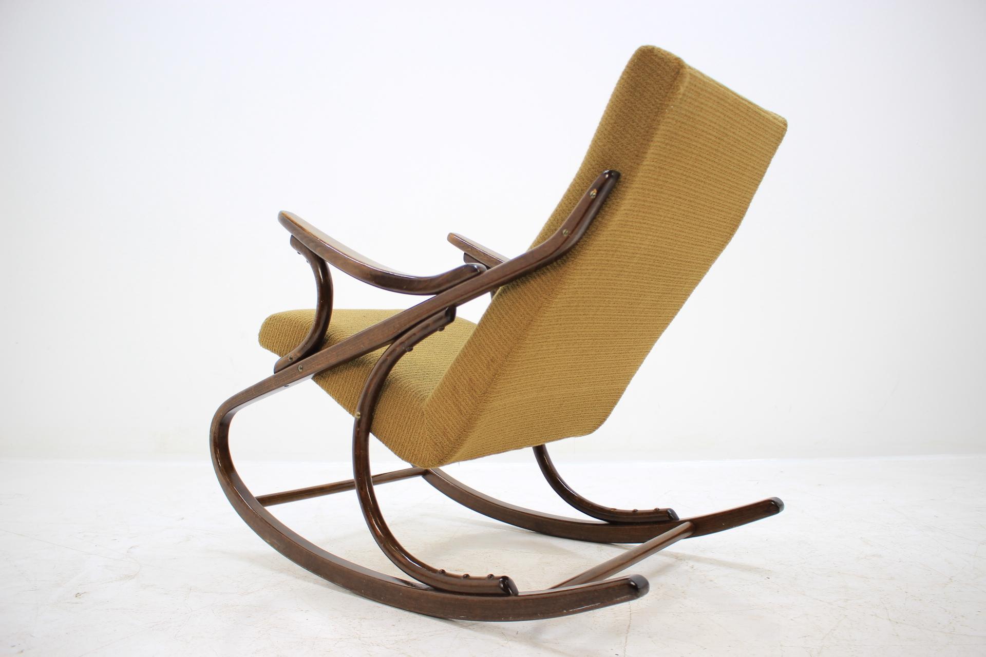 Upholstery Midcentury Design Rocking Chair / Expo, 1958 For Sale